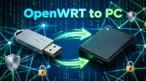 Перенос ОС OpenWRT с флешки на встроенный диск. Изменение разделов целевого диска.