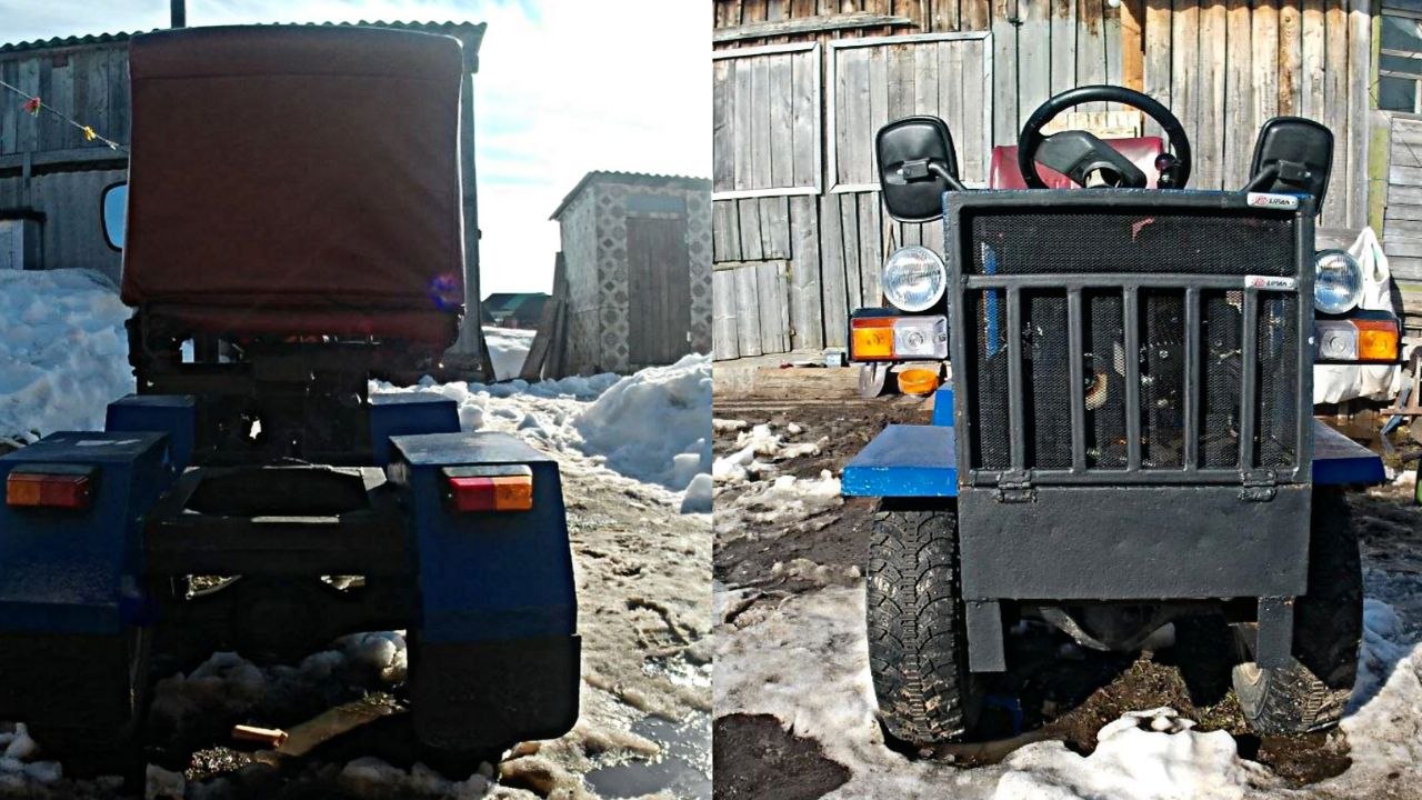 самодельный минитрактор установка габаритных фонарей