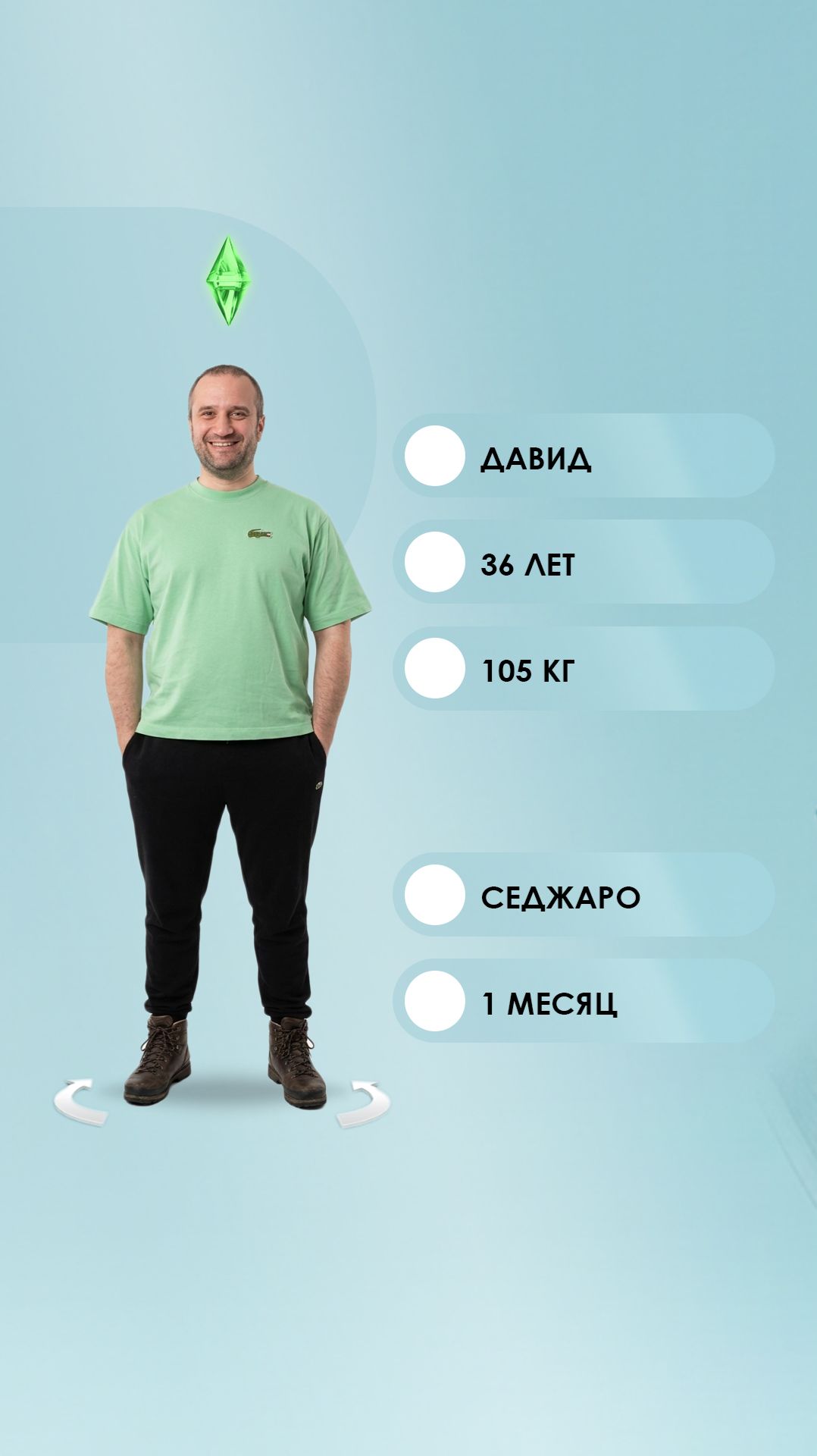 Давид. 1 неделя. 2 укол. Седжаро