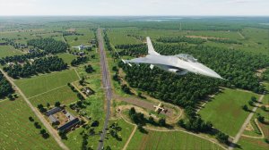 DCS: Cold War Germany - Take-off of a pair of F-16s from the highway strip