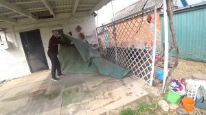 995 серия 22 -25 март  Новый пол под навесом. Весеннее настроение в станице!