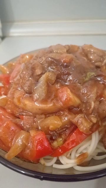 Курица в кисло-сладком соусе (с ананасами)