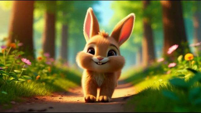 🐰 Прыг-скок зайка! Поиграй с Зайкой. 🎵 Песенка-игра с мультиком для самых маленьких!