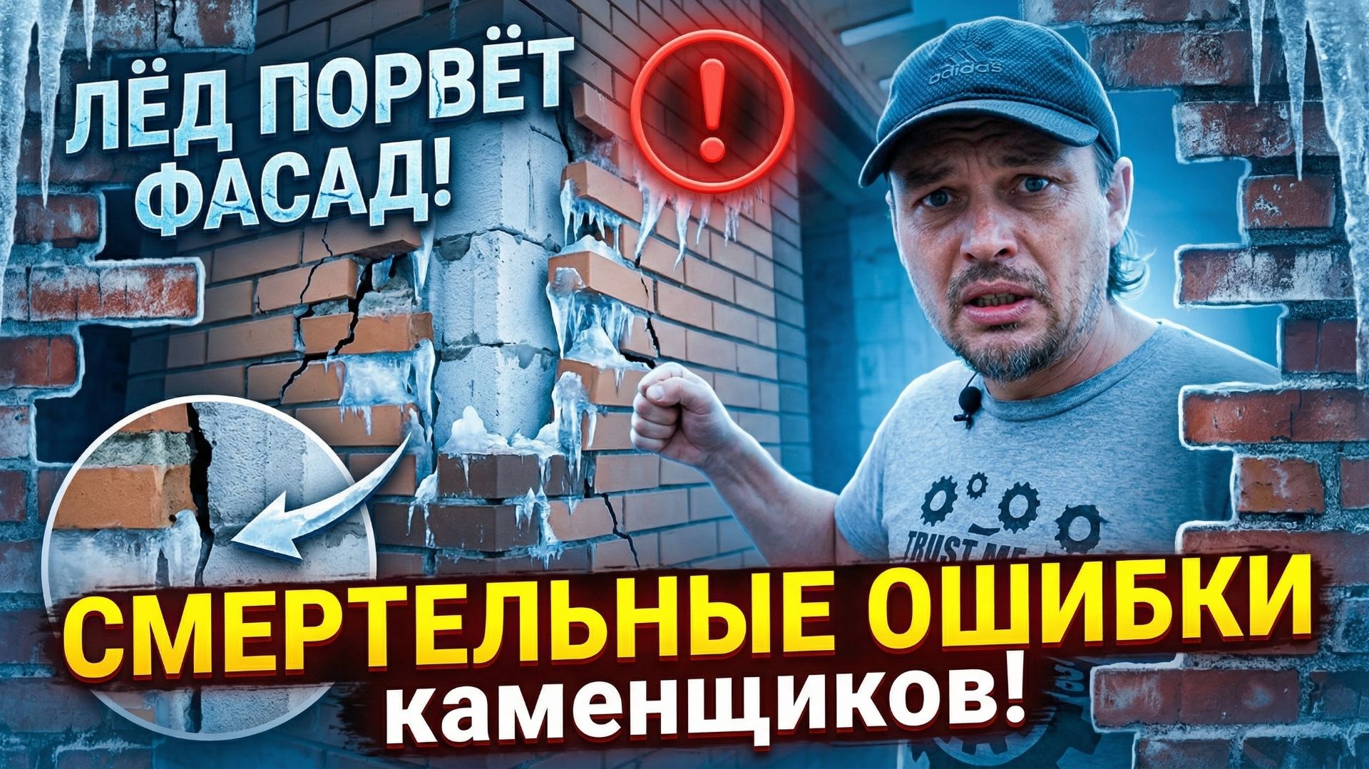 Фасад разорвёт льдом! Жёсткий технический разбор многослойных каменных стен смотреть онлайн