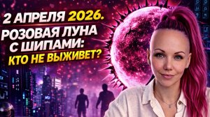 РОЗОВАЯ ЛУНА С ШИПАМИ: ПОЛНОЛУНИЕ 2 АПРЕЛЯ 2026 ⚠️