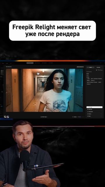 Freepik Relight меняет свет уже после рендера
