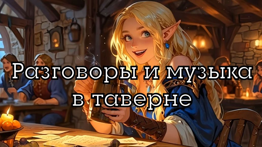 Музыка и разговоры в таверне | Расслабляющая средневековая музыка, фэнтези таверна для D&D, НРИ, RPG