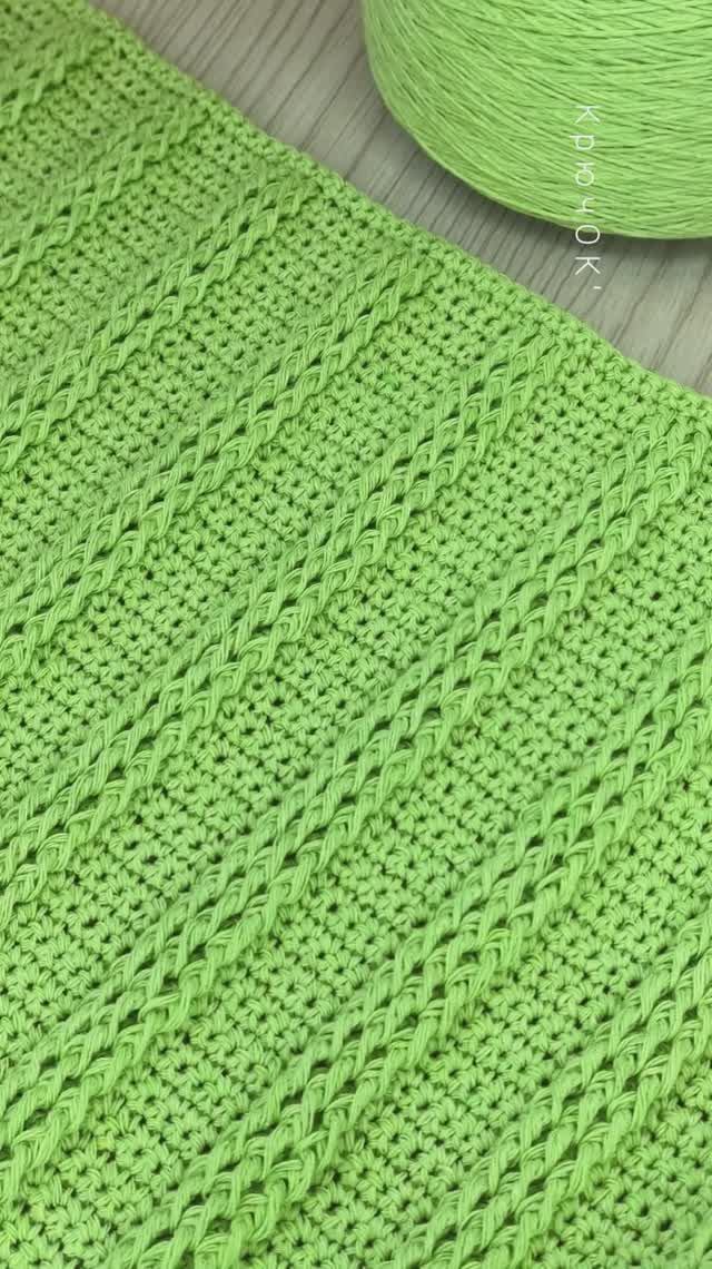 Узор крючком 107 #клип #вязаниекрючком #узорыкрючком