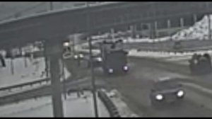 Ударом стрелы грузовика сместился пролëт на опоре моста Волгоречье // город Бор // 26.12.2025