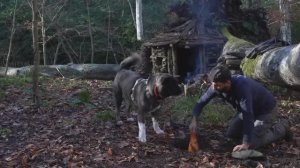 XAKAN _ ; Строительство теплого укрытия и камина в стиле бушкрафт