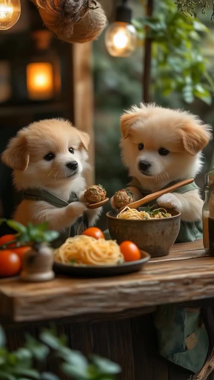 🐾 Нейровидео: зверята работают в китайском ресторанчике