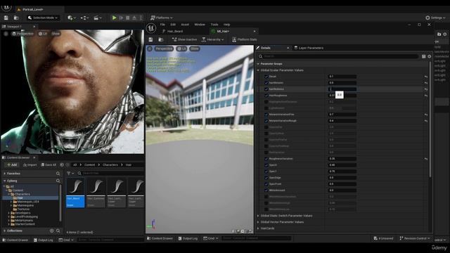 Cyborg Hard Surface Character Creation in Blender (9) 6 - Edits & Hair Setup