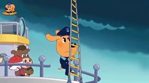 Храбрый шериф Лабрадор, зловонное морское чудовище, познавательный мультфильм.