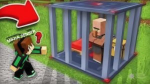ПОЧЕМУ ЭТОТ ЖИТЕЛЬ ЖИВЁТ В КЛЕТКЕ В МАЙНКРАФТЕ | MIKHA SENSER MINECRAFT