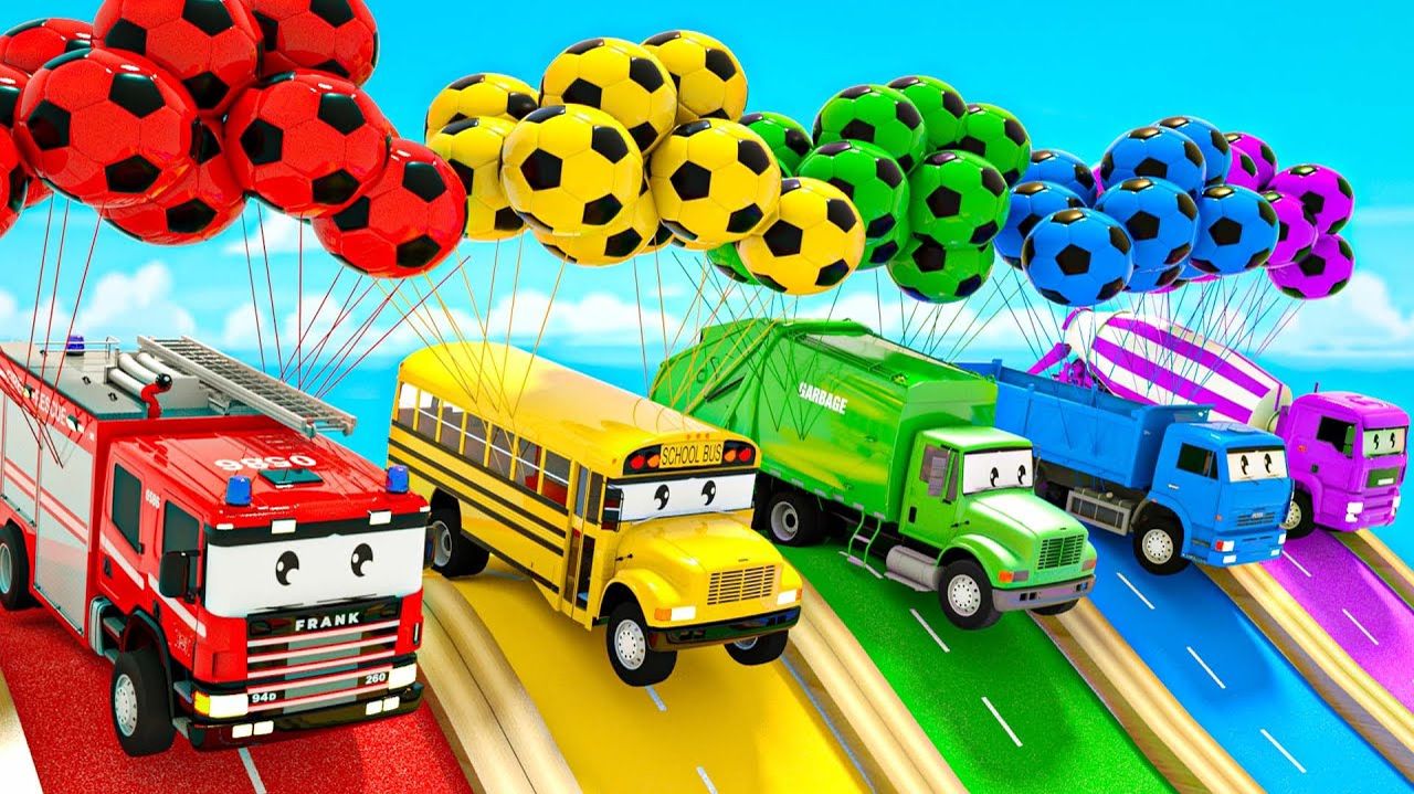 Колёса автобуса. Песня про бинго - Прыжки с футбольным мячом. Детские песенки и стишки для малышей.