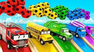 Колёса автобуса. Песня про бинго - Прыжки с футбольным мячом. Детские песенки и стишки для малышей.