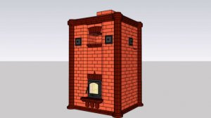 Печь 4,0 на 4,5 кирпича, отопительная, кол паковая, с хлебной камерой.