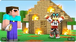 НУБ И 7 ПРАНКОВ НАД ГРИФЕРОМ В МАЙНКРАФТ ! НУБИК В ГОРОДЕ И ТРОЛЛИНГ ЛОВУШКА В MINECRAFT Дак Плей