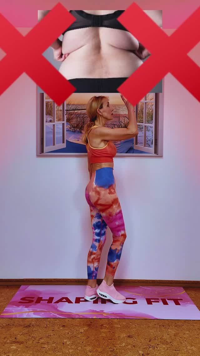 4 упражнения для спины стоя 🔥 против складок на спине