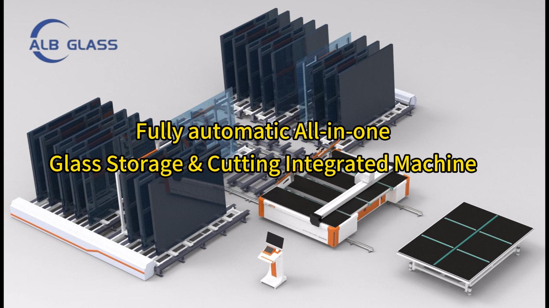 Полностью автоматизированный универсальный станок для хранения и резки стекла #станокдлярезки