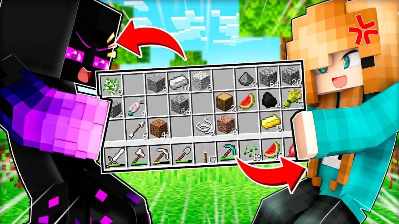 😱 Майнкрафт Но У Нас Общий Инвентарь!