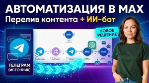 Как связать Telegram и MAX? Перелив контента и умный ИИ-бот