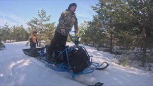 Снегоход Альбатрос по сырому глубокому снегу! Закрываем сезон! Буксует на ровном месте?!