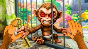 МАЛЕНЬКАЯ ОБЕЗЬЯНКА РАЗОЗЛИЛАСЬ И СДЕЛАЛА ЭТО С КЛИЕНТАМИ ЗООПАРКА.. 🐵 в I Am Monkey VR