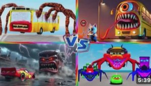 100% ЛОВУШКА! 😱 4 ГИГАНТСКИХ МОНСТРА ПРОТИВ МОЛНИИ МАКВИНА! КТО СПАСЕТСЯ? МУЛЬТИК-ПОГОНЯ