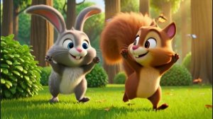 "Зайчонок и Бельчонок". Мультик в нейросети