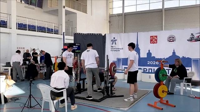 Егор Зобач. Жим 140 кг на Кубке СПб