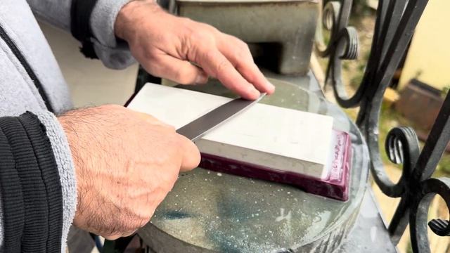 Naniwa Junpaku 'Snow White' 8000 Japanese Waterstone. Мастер Тано