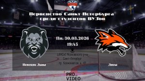ХК "Невские Львы" - ХК "Лисы" | 30.03.2026