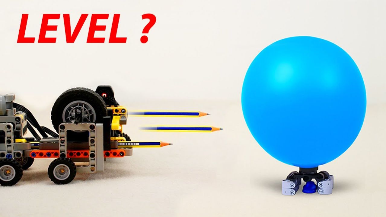 Making LEGO Car Shoots Pencils Pop Balloons _ Smart Lego