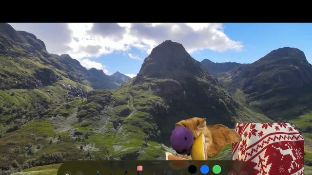 Бася и зерглинг в горах с палаткой