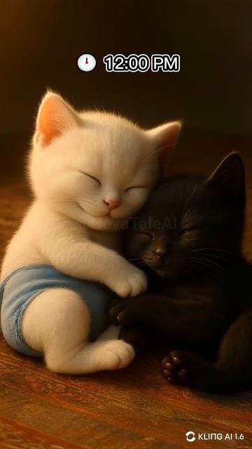 Белый и черный котики 
#котики #дружба #братья #мультик