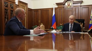 Владимир Путин с губернатором Калининградской области Алексеем Беспрозванных, Кремль, 24 марта 2026