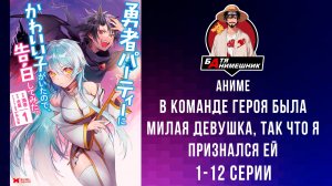 Аниме | В команде героя была милая девушка, так что я признался ей | 1 - 12 серия  Anilibria марафон