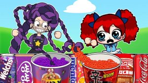 ЛИЛИ ЛАВБРЕЙДС ПРОТИВ ПОППИ + МАЛЫШ ГРЭЙ мукбанг в круглосуточном магазине