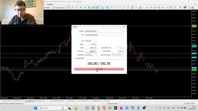 Трейдинг и инвестиции Обзор рынка акций 30-03-2026 AMZN AAPL BA GOOGL JNJ META MSFT NVIDIA SPY