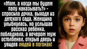 «Мам, а когда мы будем папу наказывать？» — спросила дочка, выходя из детского сада. Женщина.