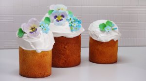 Цветы для кулича Незабудки и Анютины глазки из шоколадной мастики