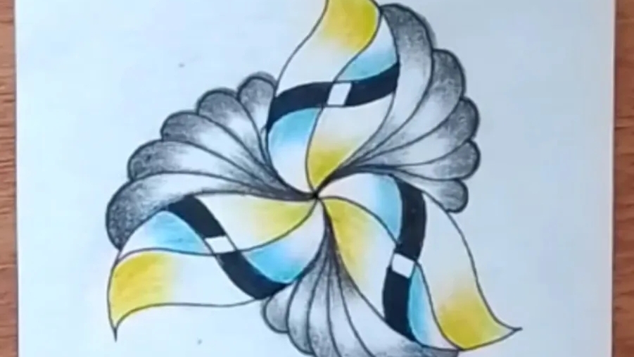 Рисуем лилию в стиле зентангл