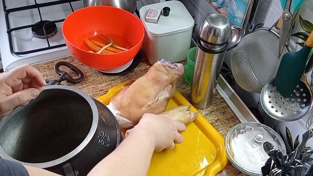 Вкусный холодец в афганском казане. Вечером перед сном. Сельская жизнь.