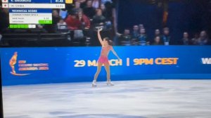 Моне Чиба. Короткая программа на Чемпионате мира 2026