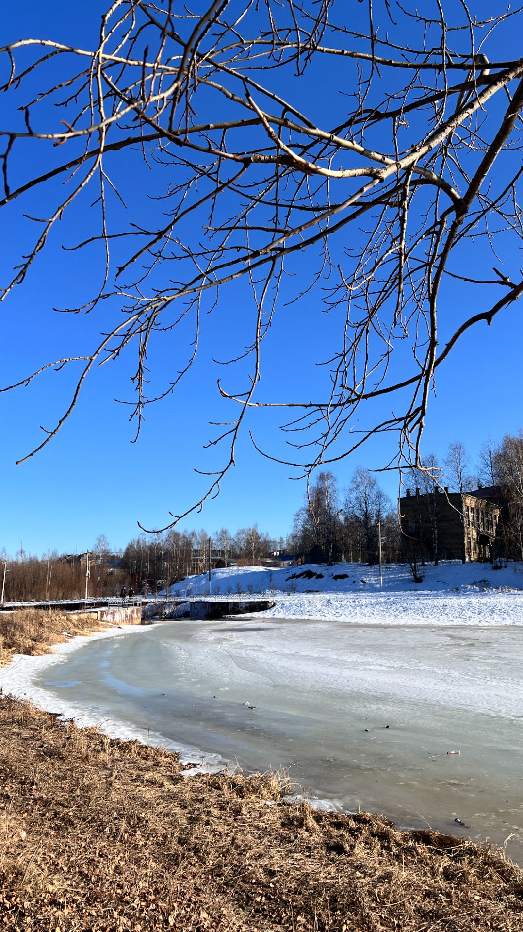 Озеро и водопад в парке КиО. Ухта. Коми. 29.03.2026