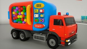 Учим цвета с помощью микроволнового грузовика - Микроволновый грузовик собирает автомобили в городе