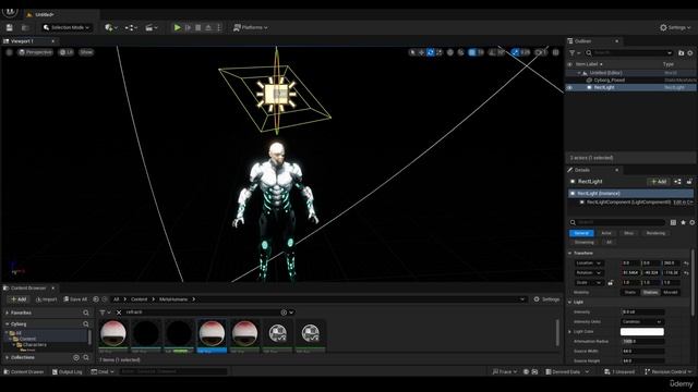 Cyborg Hard Surface Character Creation In Blender (9) 5 - Textures & Lights Setup
