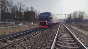 Электричка ЭП2ДМ-0309. Перегон Новая Деревня - Ланская.