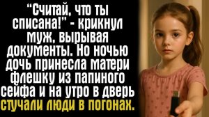“Считай, что ты списана!” — крикнул муж, вырывая документы. Но ночью дочь принесла матери флешку...
